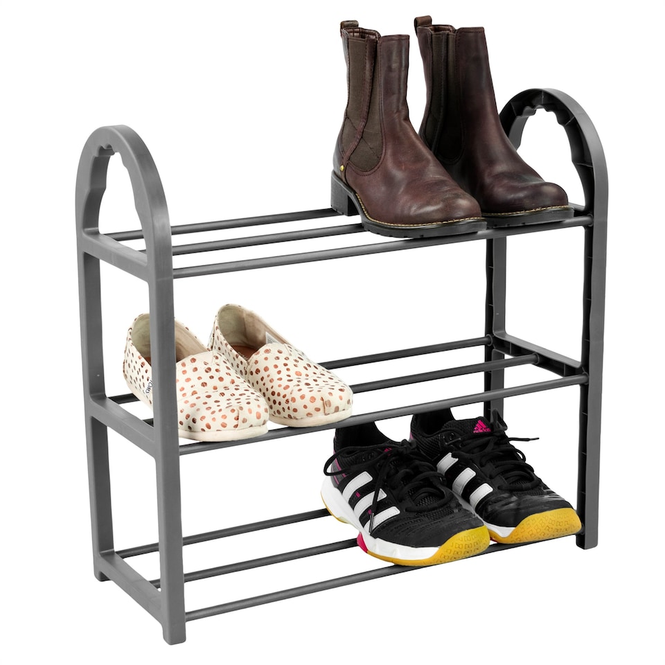 image 1 of KCT 3 Tier Shoe Rack Compact Space Saving Storage -Up to 10 Pairs