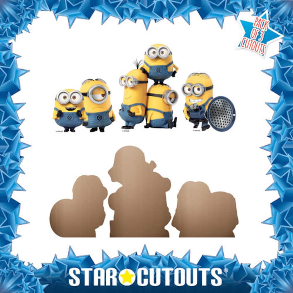 image 1 of Minions Despicable Me Table Top Cardboard Cutouts - Pack of 3