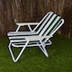 image 4 of 3 Pack of Folding Camping / Picnic Chair in Green and White Garden Patio | Green | Green