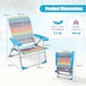 image 2 of COSTWAY 2 Pack Beach Chair for Adults Foldable 4 Position Reclining Picnic Chair