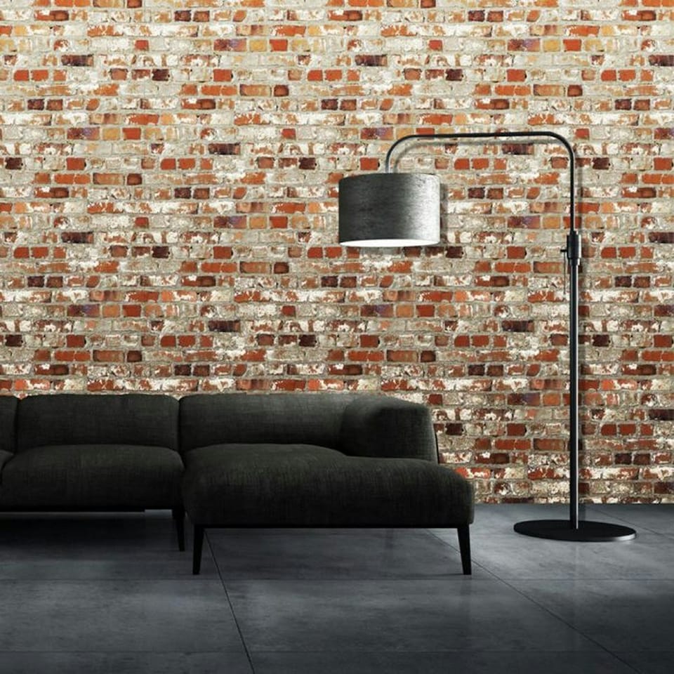 image 1 of Muriva Brick Wallpaper - Brick Red - 10m x 52cm Red