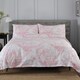 image 1 of Toile De Jouy 200 Thread Count 100% Cotton Luxury Duvet Cover Pink | Pink | Super King