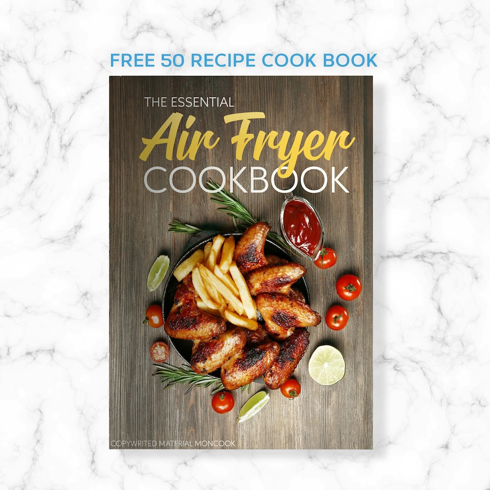 image 1 of MONCOOK Dual Air Fryer - 12 In 1 Dual Airfryer 9L With 2 x 4.5L Baskets - 50 Recipe Cookbook - Digital LED Display Airfryer