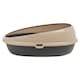 image 5 of Oval Cat Litter Tray Box with Rim | Brown | 1