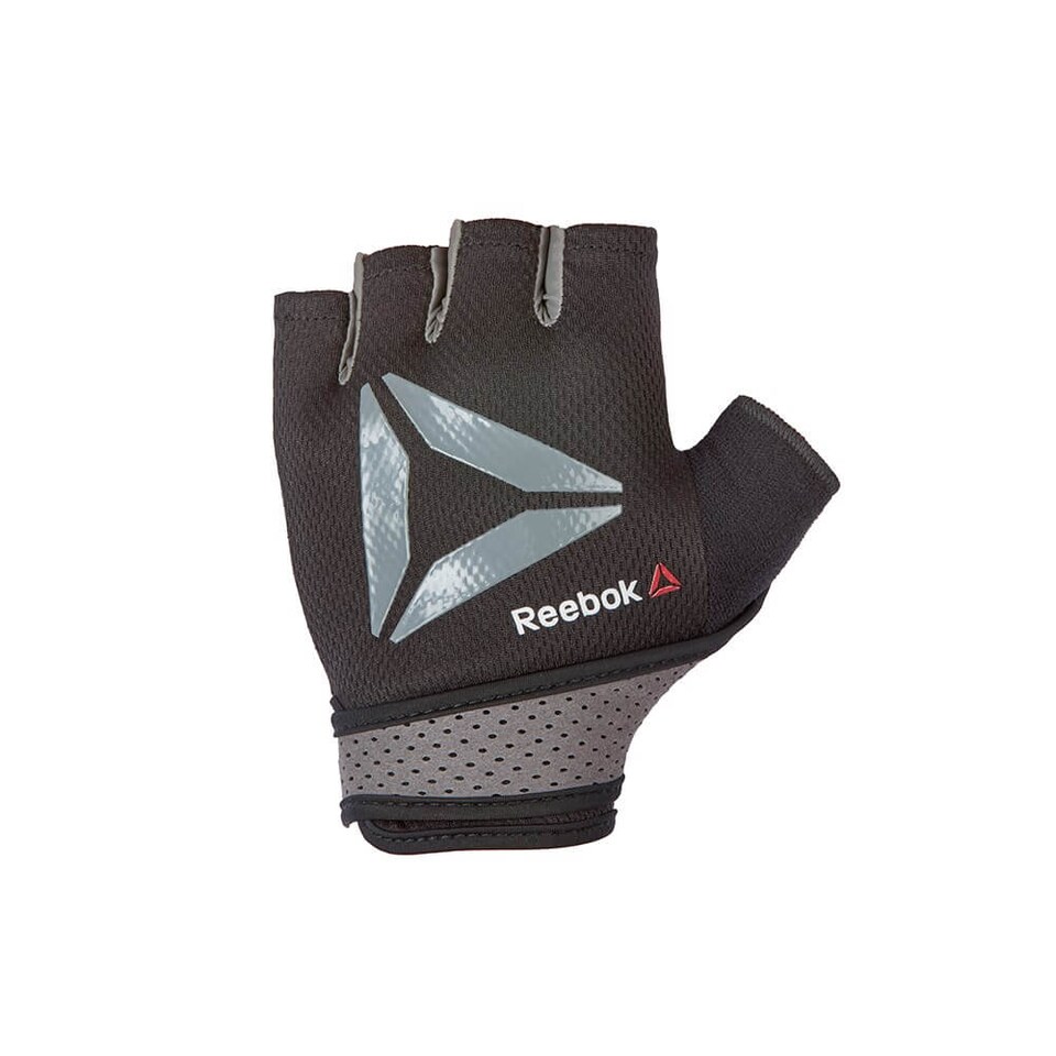 image 1 of Reebok Weight Lifting Gloves - Small, Black, Breathable Mesh & Padded Suede | Black | Black | S