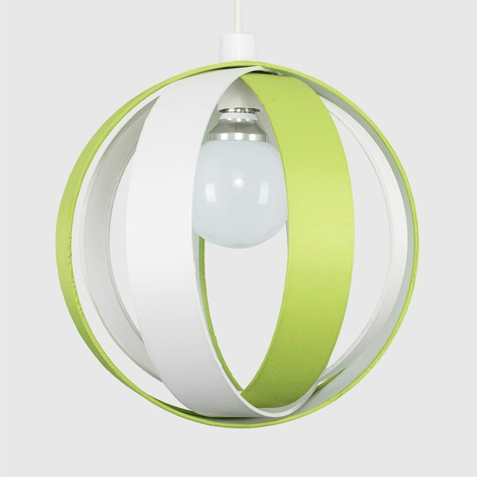 image 1 of ValueLights J90 Green Ceiling Pendant Shade and B22 GLS LED 10W Warm White 3000K Bulb Green