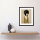 image 2 of Golden Geisha Girl Abstract Elegant Painting Artwork Framed Wall Art Print