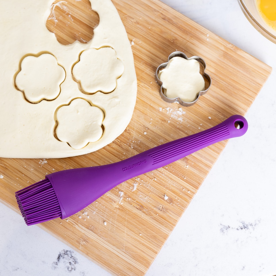 image 1 of Colourworks Silicone Pastry Brush Purple Heat Resistant
