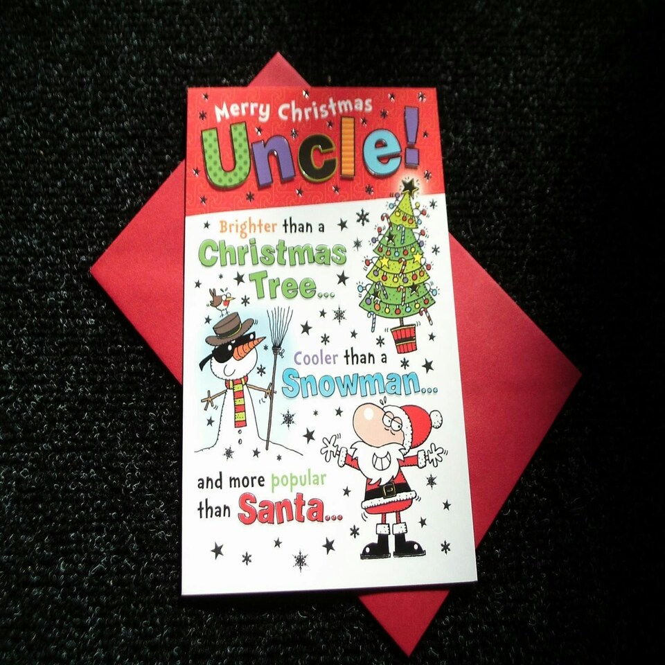 image 1 of Uncle Christmas Card - Greeting Card By Wishing Well