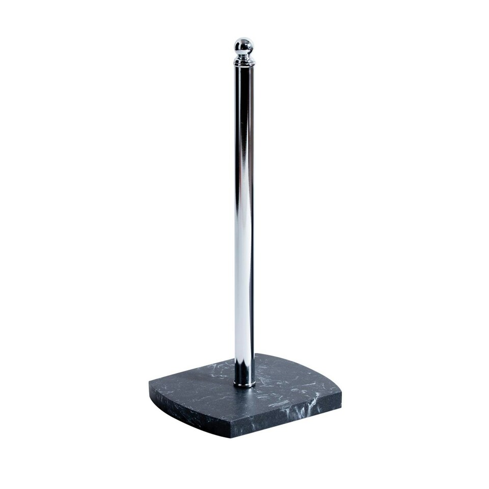 image 1 of Showerdrape Octavia Grey Marble & Chrome Spare Toilet Roll Holder