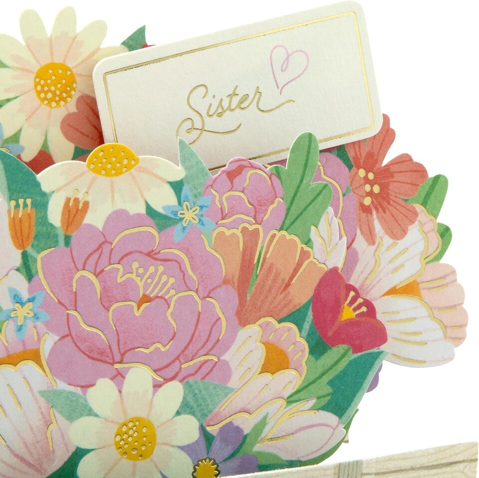 image 1 of Paper Wonder Flower Cart Customizable Pop Up Card for Birthdays Mother's Day