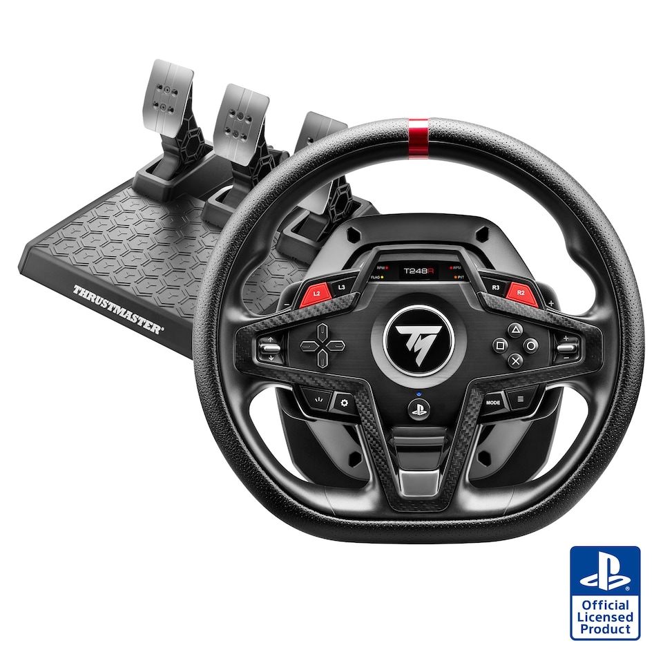 image 1 of T248R Force Feedback Racing Wheel & Pedal Set - PS5 & PC [PlayStation 5]