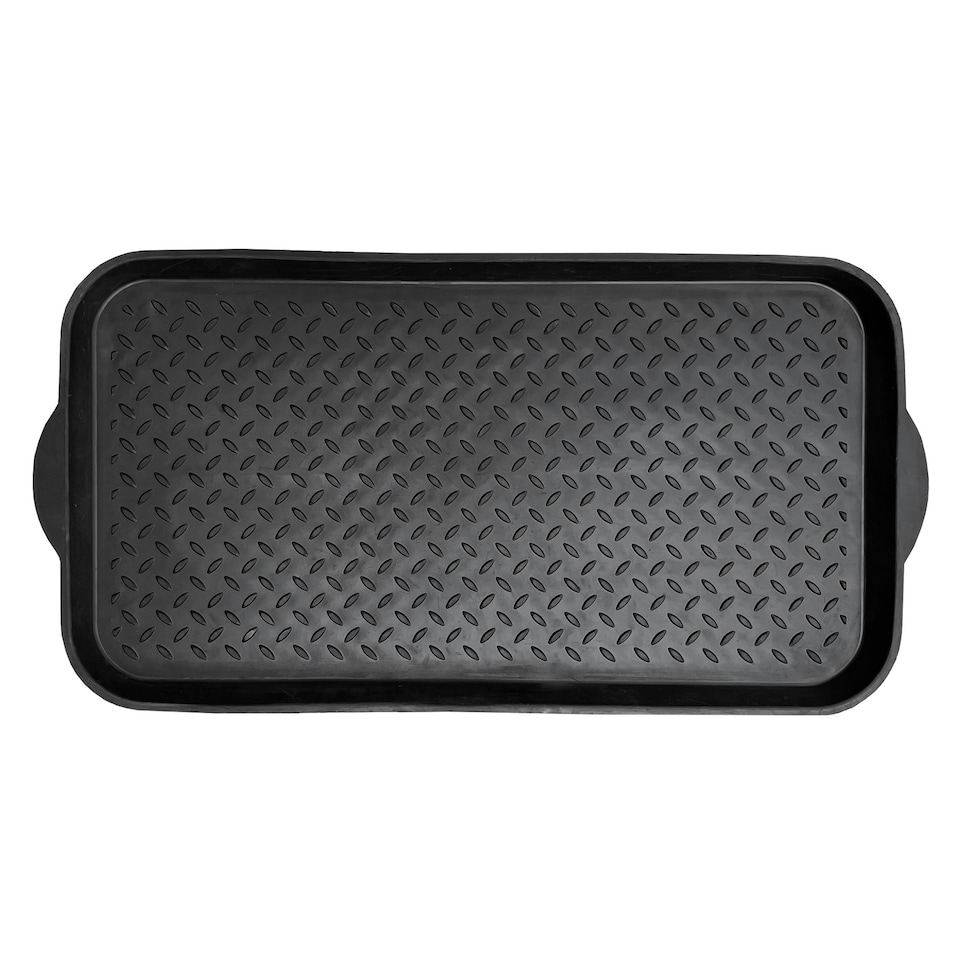 image 1 of Shoes, Boots & Wellies Tray - Plain Black - Soft Rubber