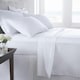 image 1 of Egyptian Cotton 400TC Fitted Sheet Extra Deep 16 Inch and Pillowcase Pair White | White | White | Double | 1