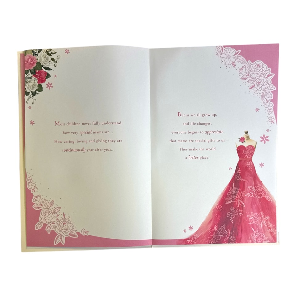image 1 of Special Mam 8 Page Insert Luxury Mother's Day Card