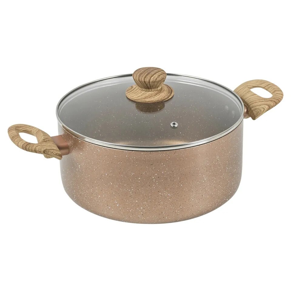 image 1 of URBN-CHEF Ceramic Rose Gold Cookware Set