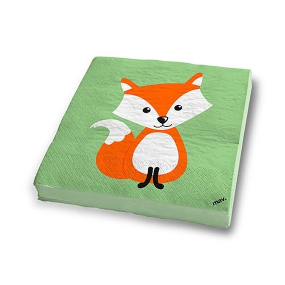 image 1 of Woodland Animals Luncheon Napkins 3 Ply 33cm - Pack of 20