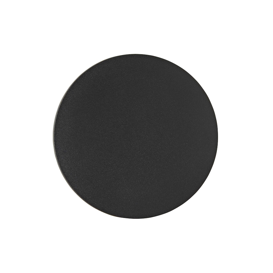 image 1 of ValueLights Chad Black Backlit Circle IP65 LED Outdoor Wall Light | Black