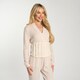 image 2 of OHS Ribbed Fleece Hot Water Bottle Belt Adjustable Heating Wrap | Cream