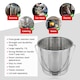 image 3 of SPARES2GO 12 Litre Stainless Steel Handled Pail Bucket (Silver)