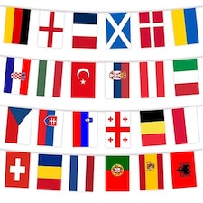 Euro 2024 Large Country Flags Bunting 16m