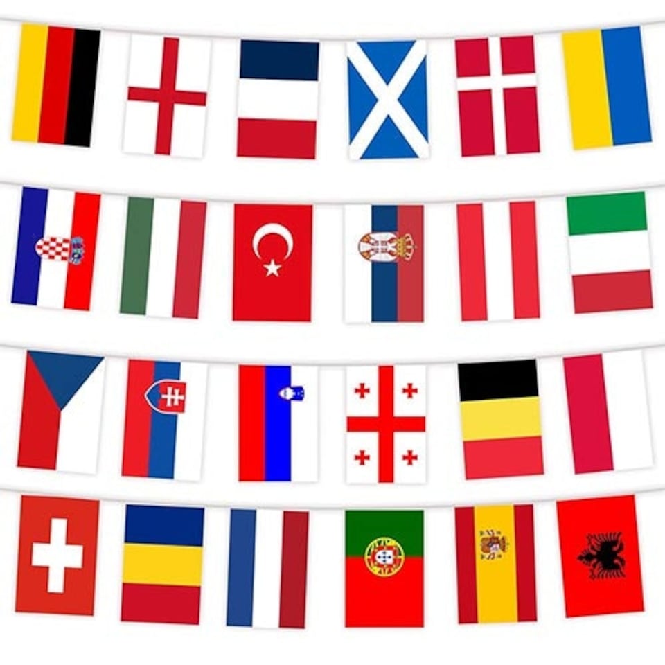 Euro 2024 Large Country Flags Bunting 16m
