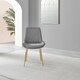 image 3 of Furniturebox 2x Pesaro Grey Velvet Gold Leg Luxury Dining Chairs