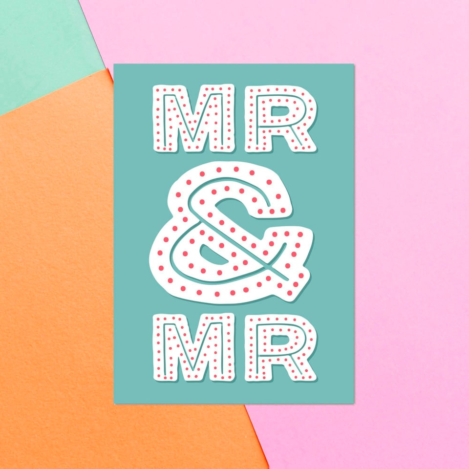 Mr & Mr Greetings Card