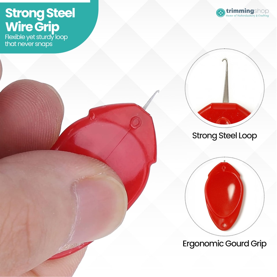 image 1 of Needle Threader With Plastic Handle Multicolour - 10pcs