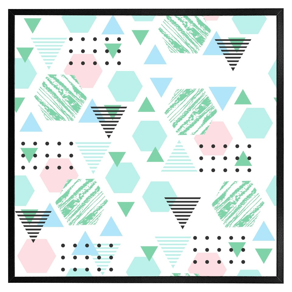 image 1 of Geometric shapes (Picture Frame) Brown | S
