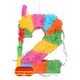 image 1 of Pinatas Number 2 Cardboard Pinata, Stick and Blindfold Set - W35cm x D7.5cm x H50cm - Multi