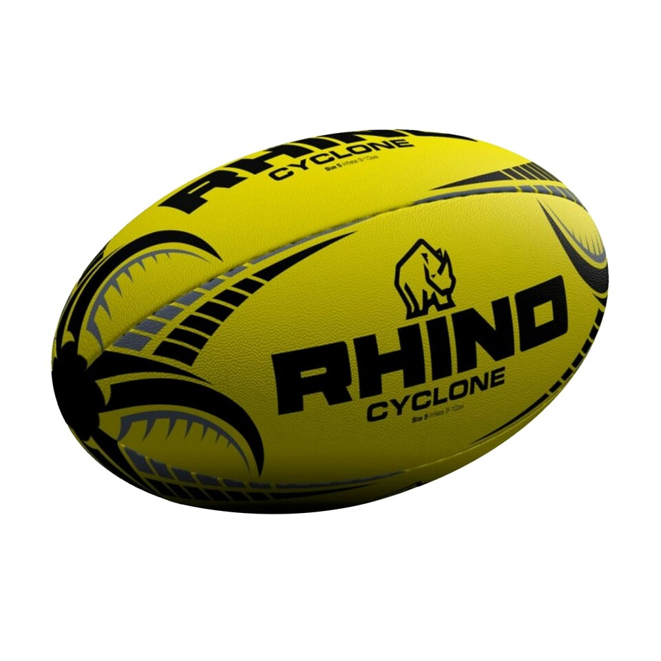 Rhino Cyclone Training Rugby Ball - Yellow - 5