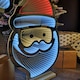 image 3 of 60cm LED Infinity Light Standing Santa Decoration with Wooden Base