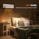 image 3 of HOMCOM Wall Downflow Heater 2 Heat and Fan 1000W2000W, Electric Space Heater with Timer Remote Oscillating, for Bedroom Home Office, White