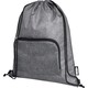 image 1 of Bullet Ash Foldable Recycled Drawstring Bag - Heather Grey/Solid Black - One Size Grey | One Size