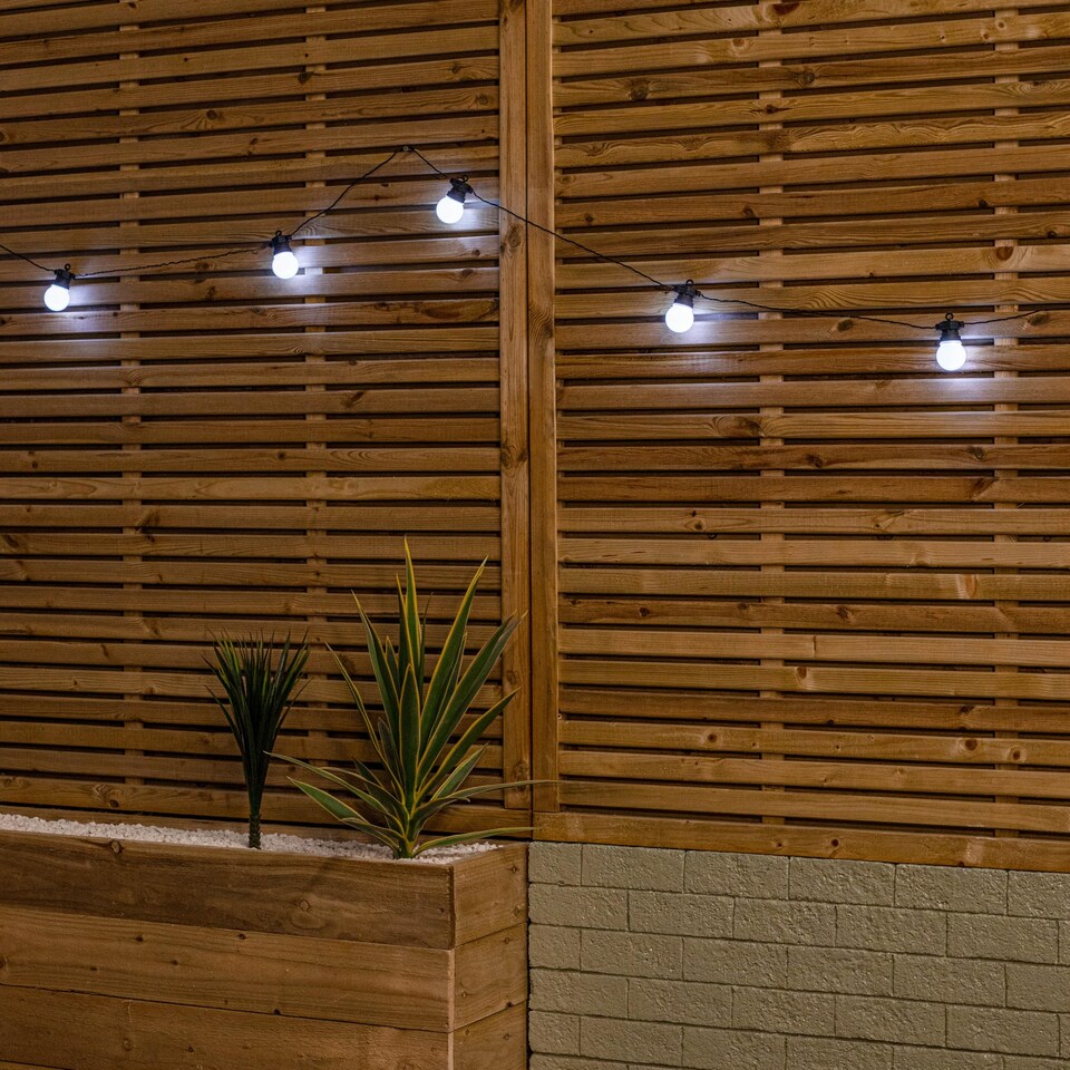 image 1 of Set of 10 Indoor Outdoor Connectable Party Festoon Lights with Cool White LEDs