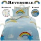 image 6 of VELVETIO Sunny Rainbow Duvet Cover Set Luxury Kids Printed Beddings Multi | Double