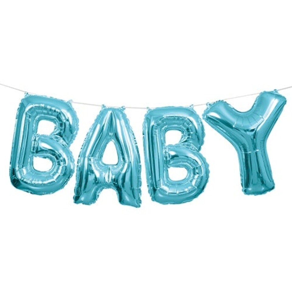 Blue Baby Air Fill Foil Balloon Kit 35cm