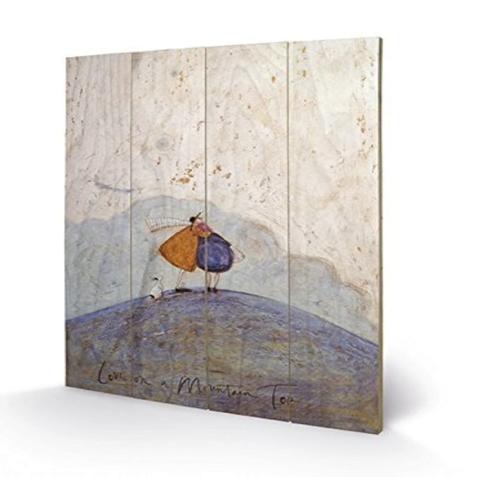 SAM TOFT (LOVE ON A MOUNTAIN TOP) 40X59CM - WOOD PANEL