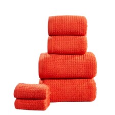 Waffle Pure Cotton Face Towels Super Soft and Absorbant Red | Face cloth