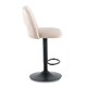image 2 of SONARA Set of 1 Adjustable Velvet Upholstered Breakfast Bar Stools | White