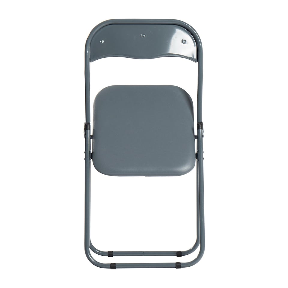 image 1 of Harbour Housewares Padded Folding Chairs - Grey - Pack of 6 | Grey | Grey