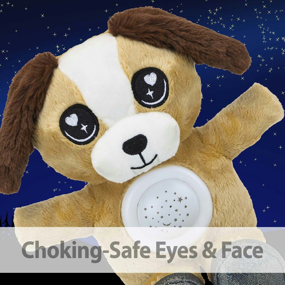 image 1 of Dog Plush Sky Projector Night Light 9"