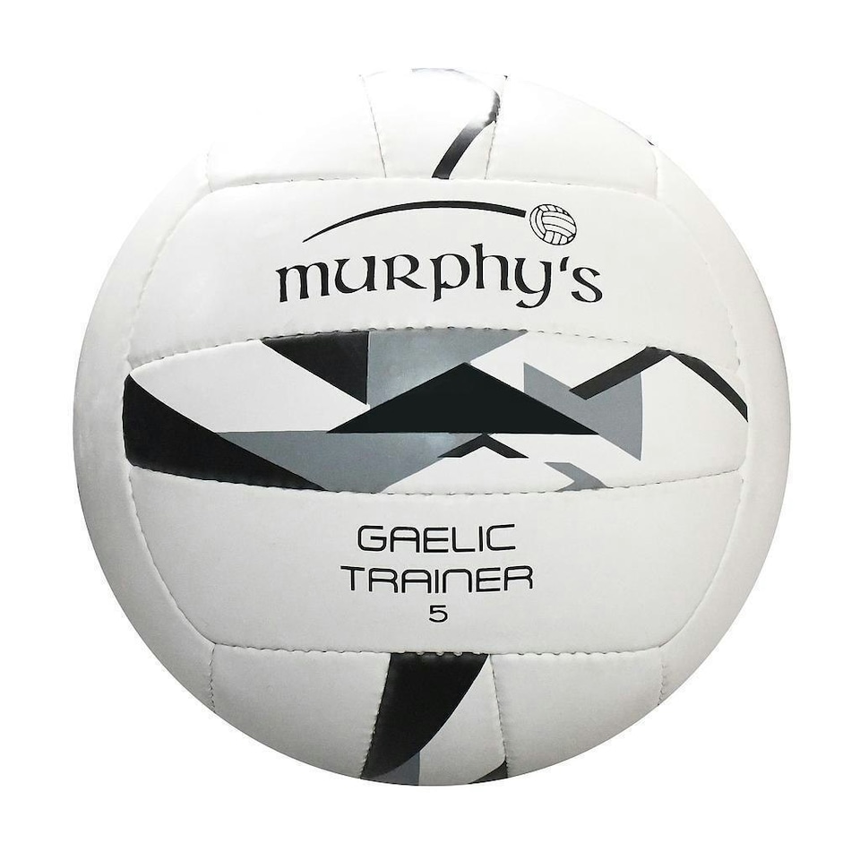 Murphys Childrens/Kids Gaelic Football - White/Black - 5