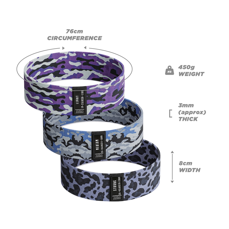image 1 of Phoenix Fitness Camouflage Cotton Hip Bands | Multi