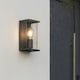 image 2 of CGC ADRIANA Anthracite Grey E27 Outdoor Wall Light Lantern Clear Diffuser IP54 Grey
