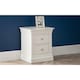 image 1 of Classical Pine 2 Drawer Bedside Chest - Surf White