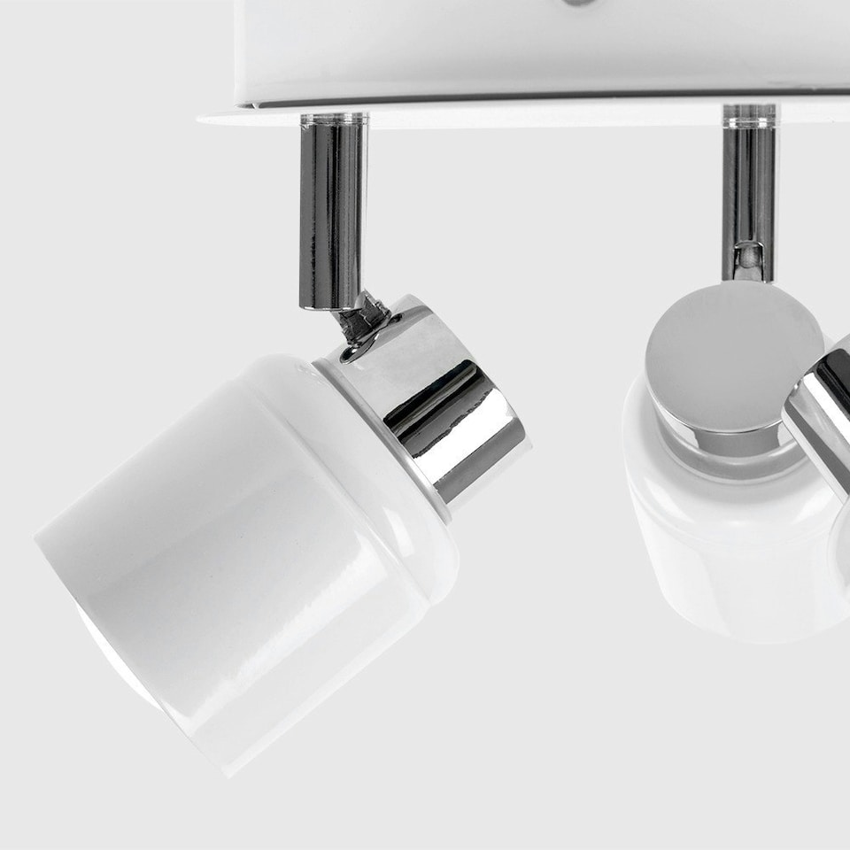 image 1 of ValueLights Benton White IP44 Round Adjustable Ceiling Light White