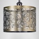 image 7 of Contemporary Antique Brass Metal Pendant Light Shade with Fern Leaf Decoration | Gold | Antique Brass | 1