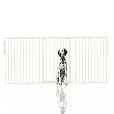 Bettacare Premium Extra Tall Multi Panel Flexible Dog Barrier, up to 226cm Wide, White, 105cm Tall, Dog Barrier for Pets Dogs and Puppy White